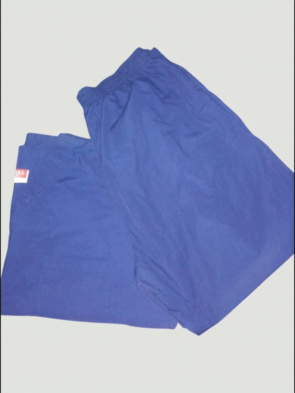 Vtg 80s Texas Uniform Blue Medical Scrub Set 2XL Made in USA Nurse V-Neck